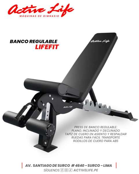 BANCO RECLINABLE LIFE FIT