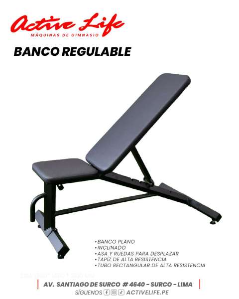 BANCO REGULABLE FLE